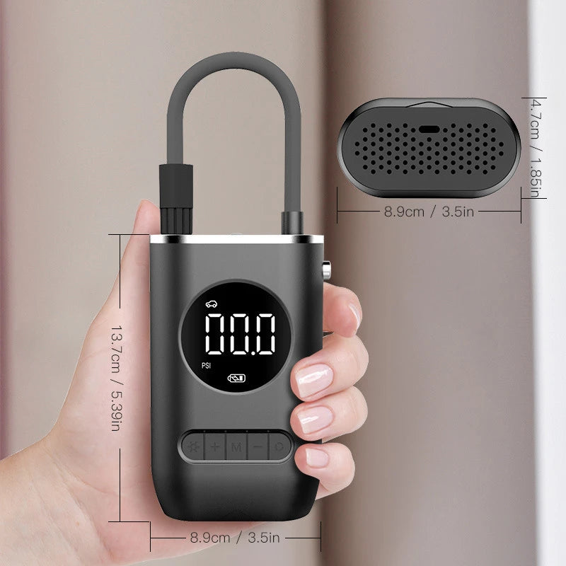 Inflador de Neumáticos Portátil Digital Recargable
