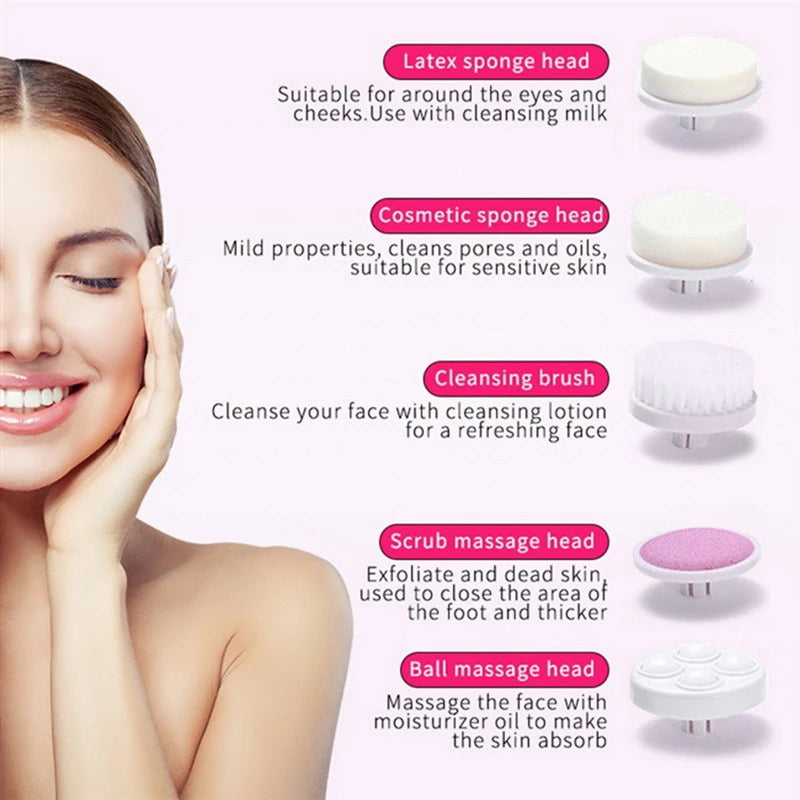 Cepillo Eléctrico de Limpieza Facial 4 en 1