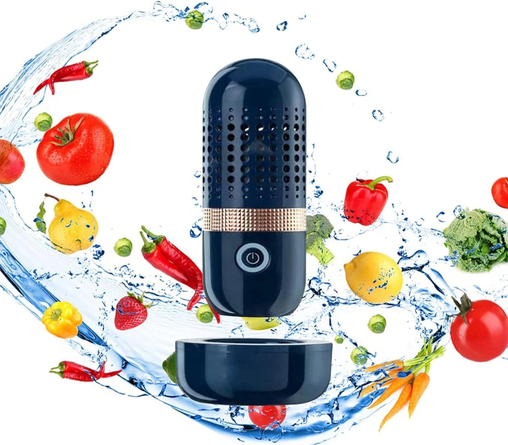 Limpiador Portátil de Frutas y Verduras Recargable | Purificación en Agua