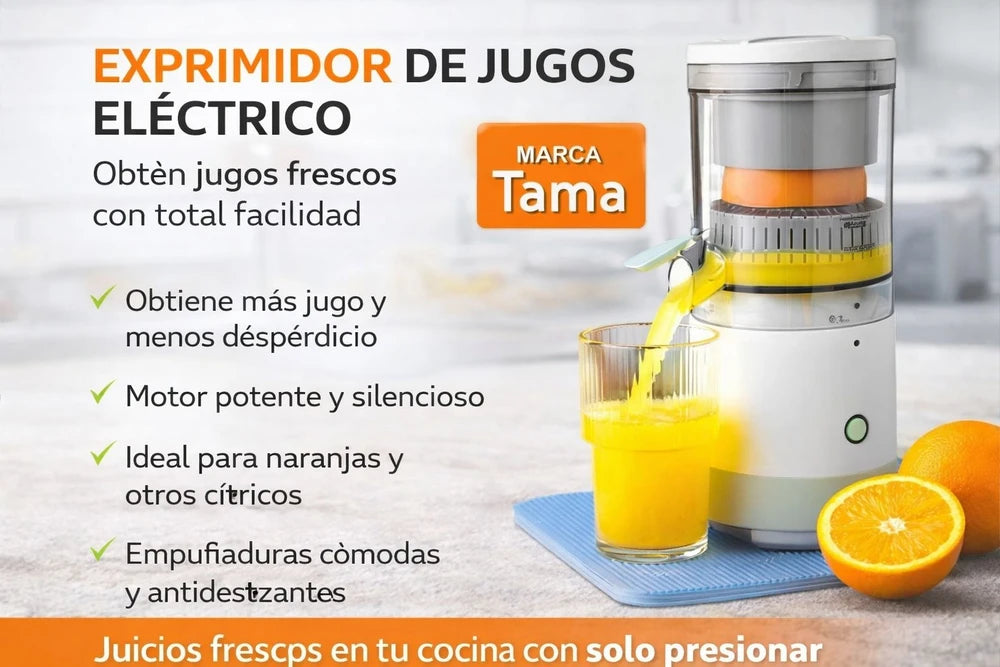 Exprimidor Eléctrico Portátil de Frutas | Jugo Fresco Fácil y Rápido