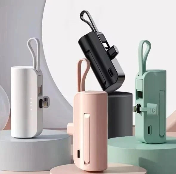 Mini Power Bank Portátil de Conexión Directa | Compacto y Recargable