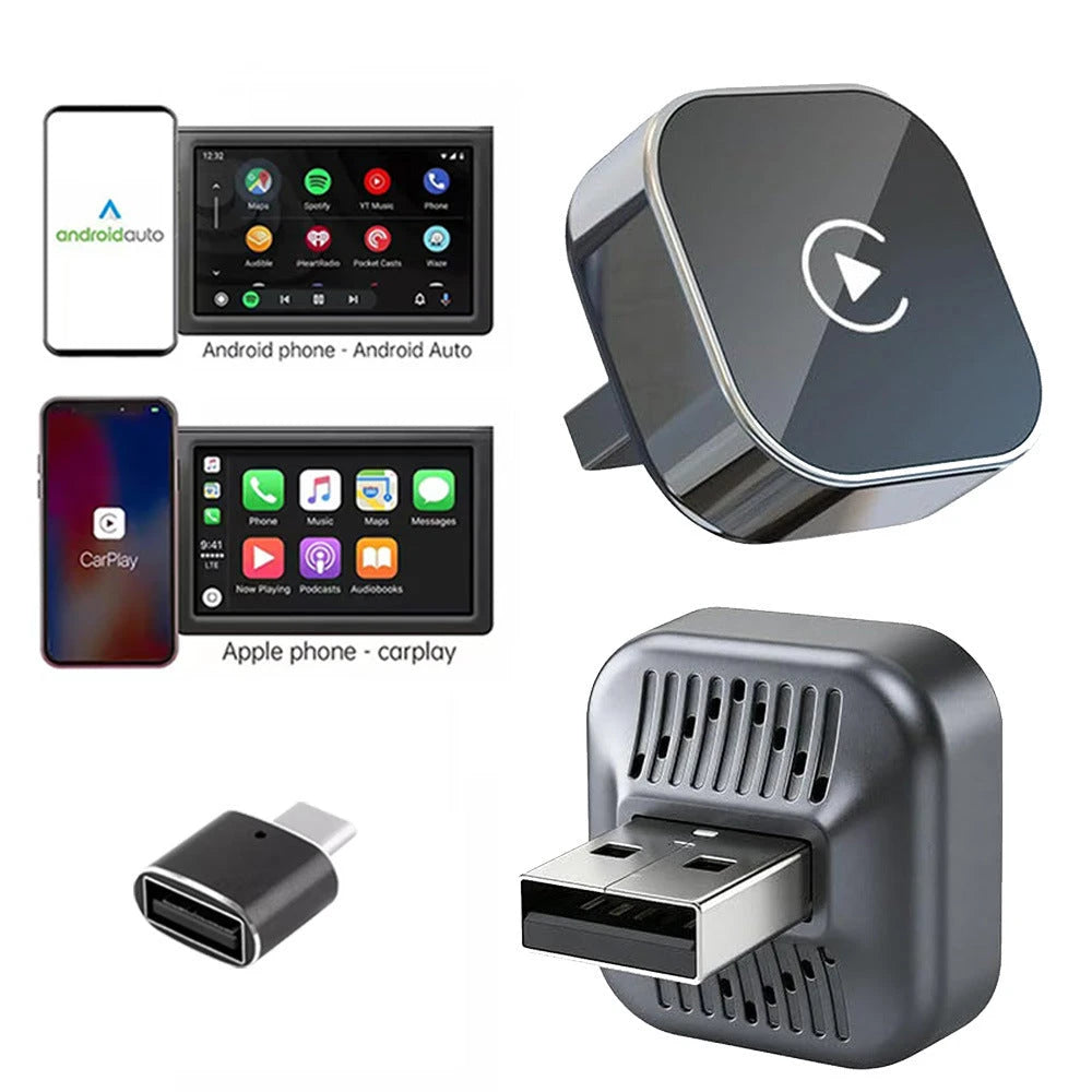 Adaptador Inalámbrico CarPlay y Android Auto 2 en 1