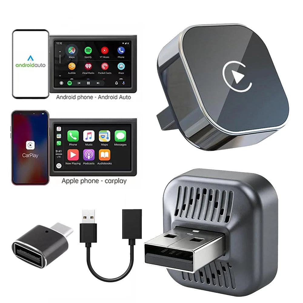 Adaptador Inalámbrico CarPlay y Android Auto 2 en 1