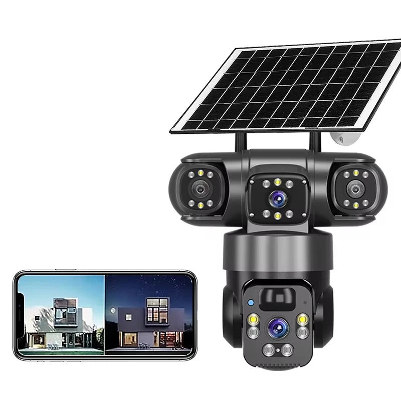 Cámara de Seguridad Solar 4G Panorámica 360° | Monitoreo Remoto y Alarma