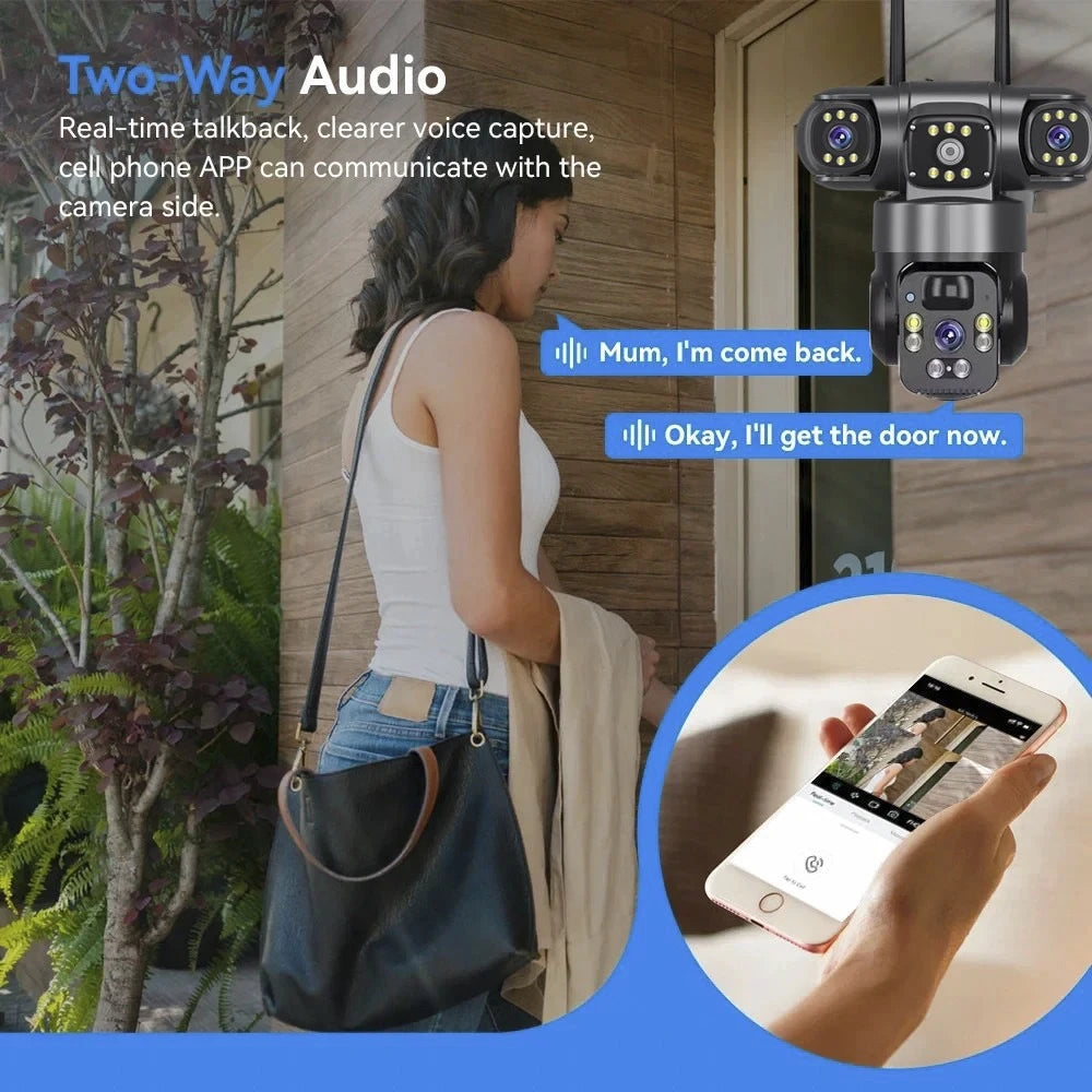 Cámara de Seguridad Solar 4G Panorámica 360° | Monitoreo Remoto y Alarma