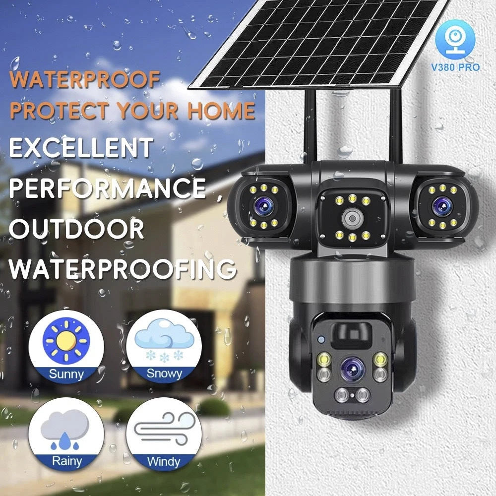 Cámara de Seguridad Solar 4G Panorámica 360° | Monitoreo Remoto y Alarma