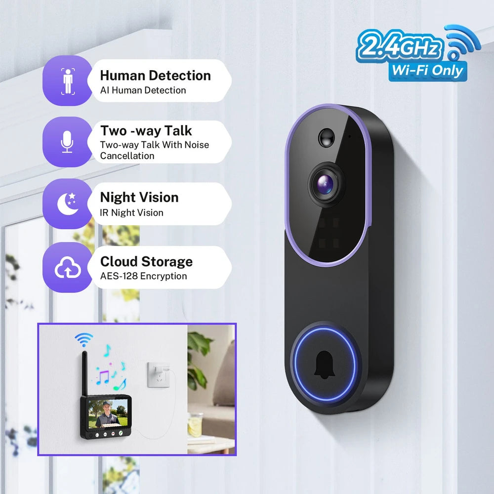 Timbre Inteligente con Cámara WiFi | Monitorea tu Entrada desde el Celular