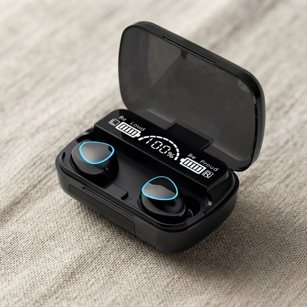 Audífonos Inalámbricos M10 – Bluetooth, Estuche de Carga y Pantalla LED