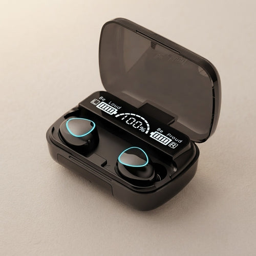 Audífonos Inalámbricos M10 – Bluetooth, Estuche de Carga y Pantalla LED