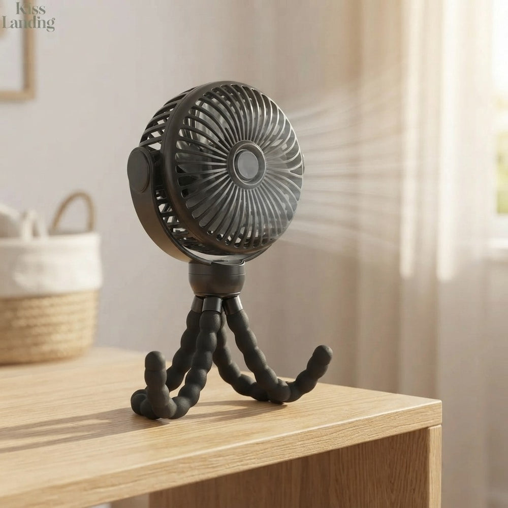 Mini Ventilador Portátil 3 Velocidades para Cochecito | Recargable USB
