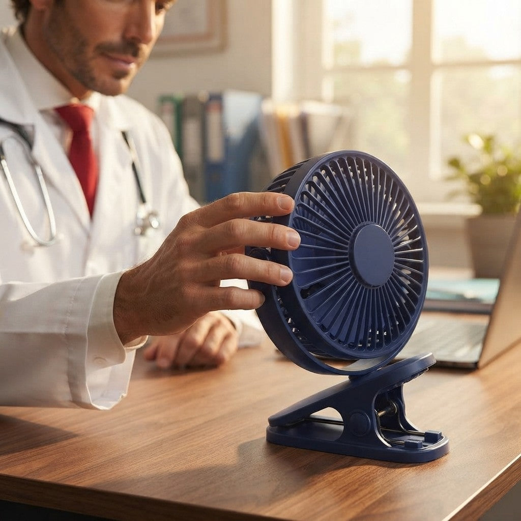 Ventilador Portátil de Mesa | Compacto, Recargable y Ajustable