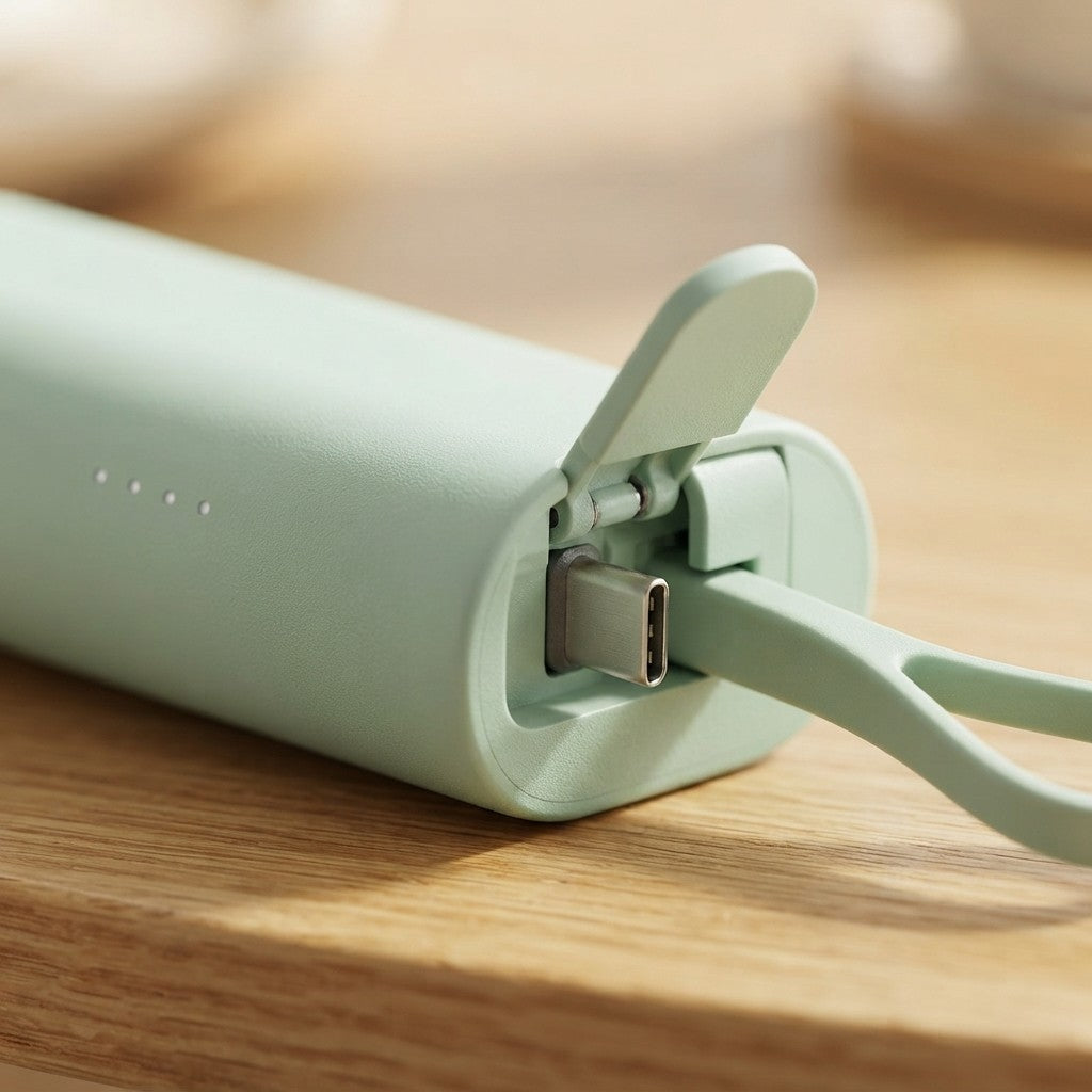Mini Power Bank Portátil de Conexión Directa | Compacto y Recargable