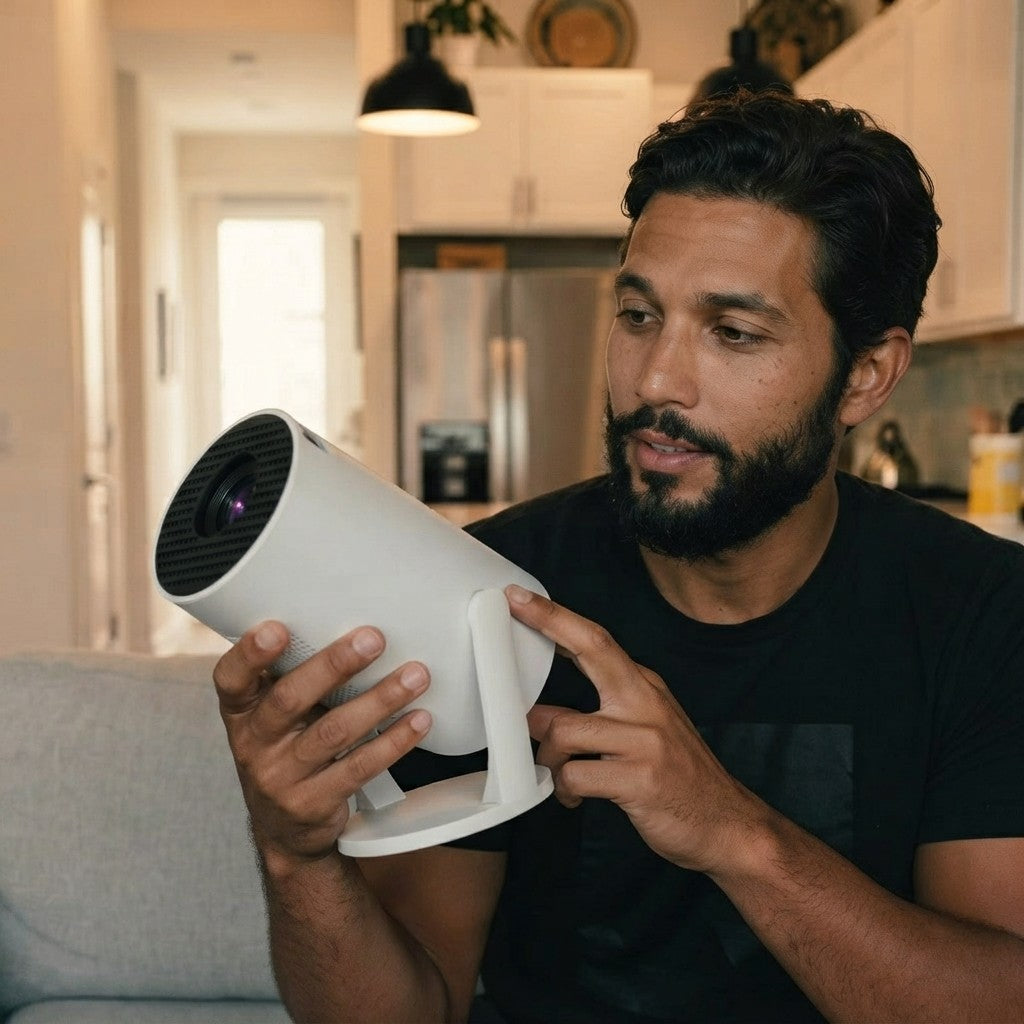 Proyector Portátil Inalámbrico de hasta 60” | Cine en Casa y Exteriores