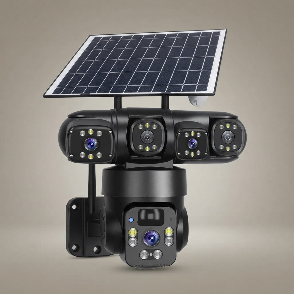 Cámara de Seguridad Solar 4G Panorámica 360° | Monitoreo Remoto y Alarma