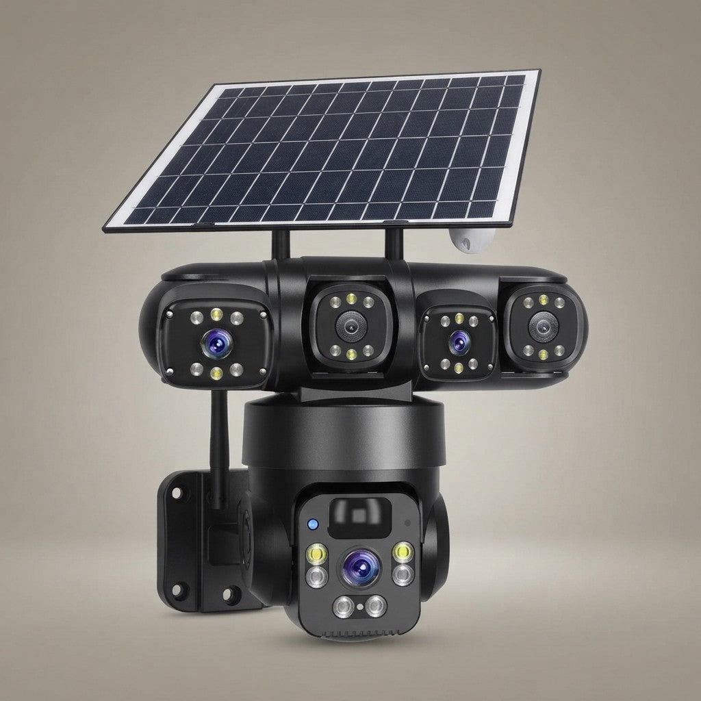 Cámara de Seguridad Solar 4G Panorámica 360° | Monitoreo Remoto y Alarma
